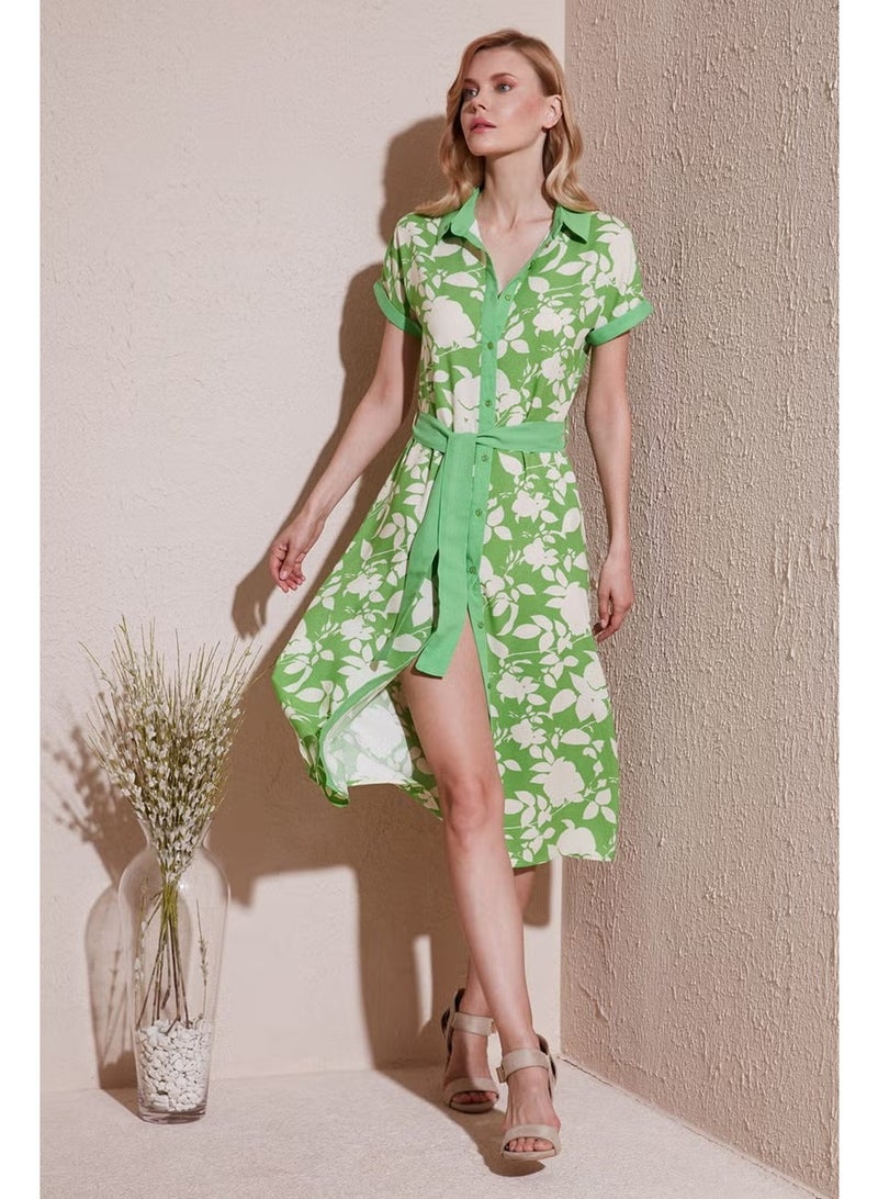 Lela Floral Shirred Dress - Image 1